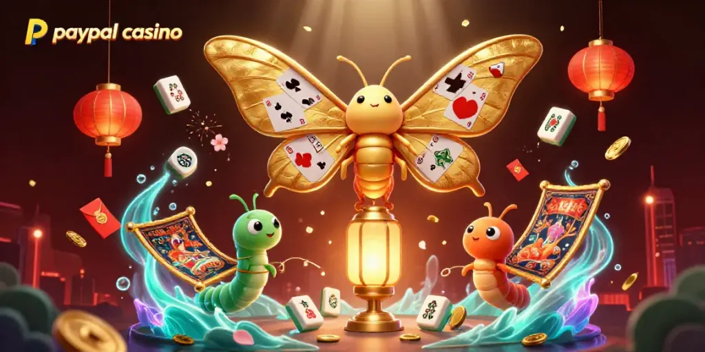 Experience thrilling gaming at a PayPal casino with vibrant elements from classic casinos.