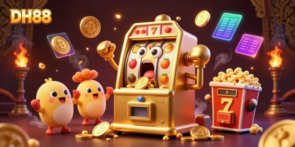 Experience thrilling jackpots with DH88 slot machines, as they pour endless coins in celebration.
