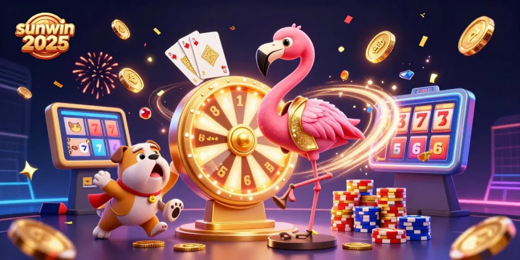 Engage in thrilling gameplay at sunwin 2026 with vibrant characters and sparkling casino elements.